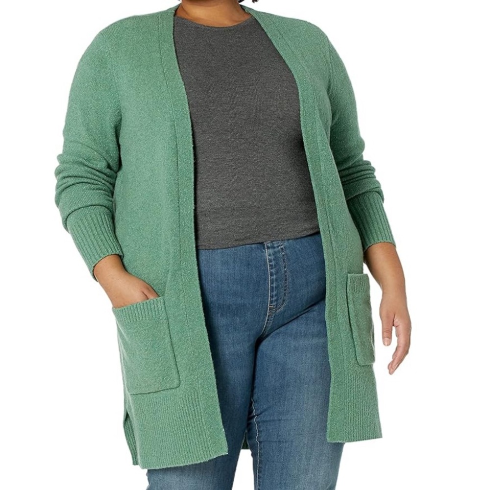 Goodthreads Boucle Cardigan Sweater Women's XXL green Wool like new condition